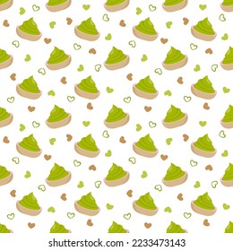 Seamless pattern with Wasabi, for decoration