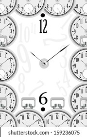 Seamless pattern with watches . Stylish vector texture.