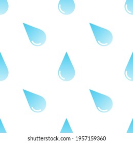 Seamless pattern with water drop. World water day. Card for your design.Water droplets with are waves of blue tones. Vector
