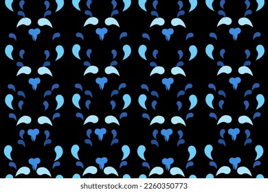 Seamless pattern with water drops on black background. Abstract backdrop with water texture. Art water concept