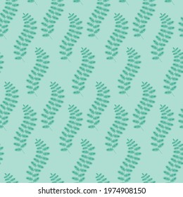 Seamless pattern with water plant