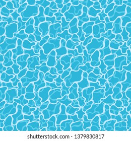 Seamless pattern - water surface. Azure waves. Vector illustration