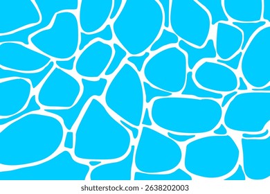 Seamless pattern of water texture. Shiny waves in pool, sea or ocean. Summer concept.