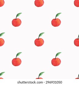 Seamless pattern Watercolor Apple