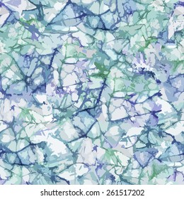 Seamless pattern. Watercolor background. Bright emerald colorful cracked, jammed watercolor background. Art. Can be used for curtains, wallpaper, pattern fills, web page background, surface textures