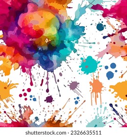 Seamless pattern of watercolor blots. Vector illustration