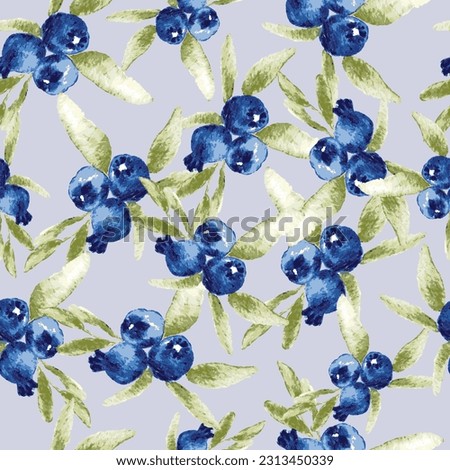 Similar – Image, Stock Photo Blueberry pattern on pink and blue background