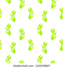 Patrón sin foco con ramas de acuarela, hojas. Para imprimir papel envolvente, papel pintado, embalaje, tela. Ilustración vectorial dibujada a mano.