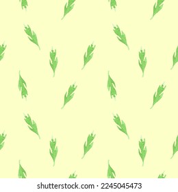 Seamless Pattern with watercolor branches, leaves. For printing wrapping paper, wallpaper, packaging, fabric. Hand Drawn vector illustration.