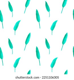 Seamless Pattern with watercolor branches, leaves. For printing wrapping paper, wallpaper, packaging, fabric. Hand Drawn vector illustration.