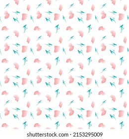 Seamless pattern, watercolor brush strokes pattern for design. Simple vector drawing