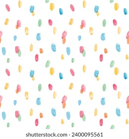 Patrón sin inconvenientes con pinceladas acuarelas en colores brillantes. Vector