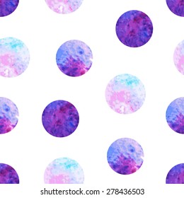 seamless pattern with watercolor circles