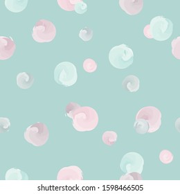 Seamless pattern with watercolor circles on a blue background. Textiles, covers, background, wallpaper, wrapping paper, case 