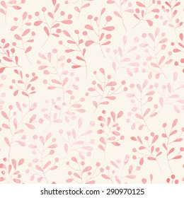 Patrón sin inconvenientes con flores acuarelas. Diseño dibujado a mano para tela, papel envolvente, tarjetas de felicitación o invitación. Ilustración vectorial.