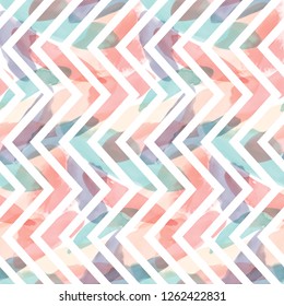 Seamless pattern of watercolor hand painting stains. Vector illustration created with custom brushes.