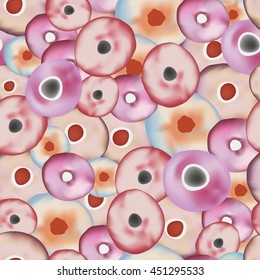 Seamless pattern with watercolor spot circles. Abstract watercolor pattern.