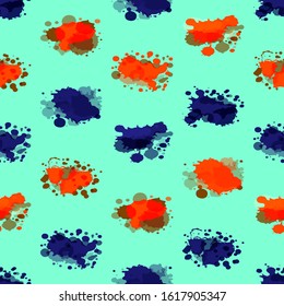 Seamless pattern with watercolor spots. Vector illustration. EPS 10