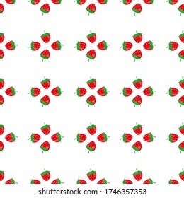 Patrón sin foco de la ilustración vectorial de las fresas acuáticas