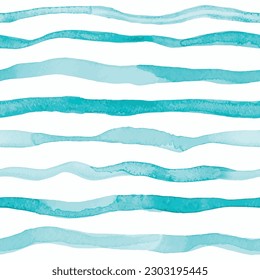 Seamless pattern with watercolor stripes