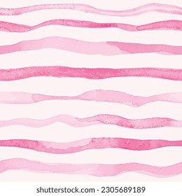 Seamless pattern with watercolor stripes