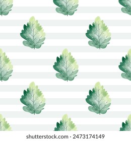 Seamless pattern with watercolor trees. Woodland backgrounds. Creative floral texture.