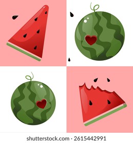 Seamless pattern of watermellon illustration