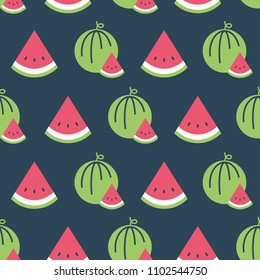 Seamless pattern with watermelon pattern