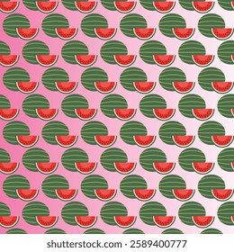 a seamless pattern with watermelon