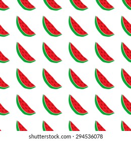 Seamless pattern with watermelon