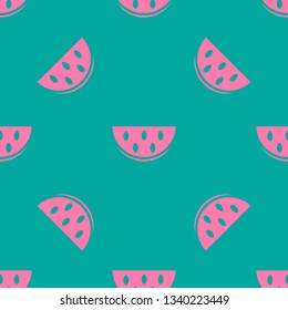 Seamless pattern of watermelon. Bright backgrond for print or web