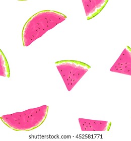 Seamless Pattern of watermelon and Cartoon illustration.
