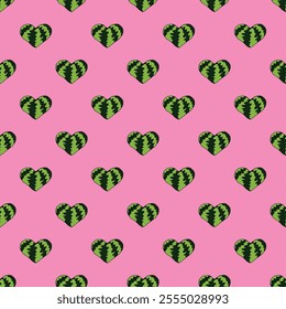Seamless pattern with watermelon doodle for decorative print, wrapping paper, greeting cards, wallpaper and fabric