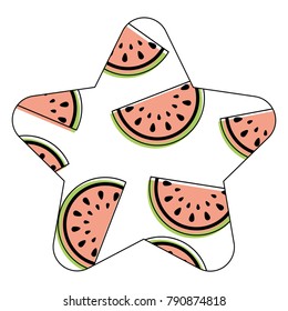 seamless pattern watermelon fruit fresh food