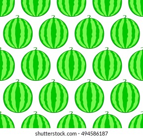 Seamless pattern of the watermelon fruits