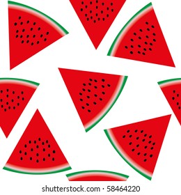Seamless pattern with watermelon, part 1, vector illustration