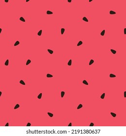 Seamless pattern with watermelon seeds