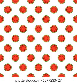 Seamless pattern with watermelon slices.