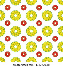 seamless pattern with watermelon slices can be used for baby clothes, wrapping paper, wallpaper and much more