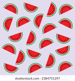 Nahtloses Muster mit Wassermelone, Vektorkunst