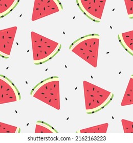 Seamless pattern with watermelons. Vector illustration.