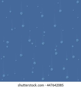  Seamless pattern with waters drops on blue background vector