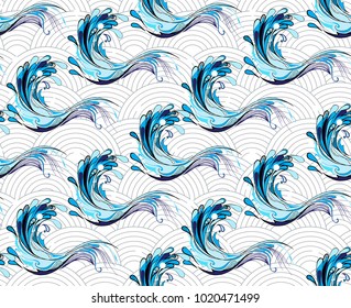 seamless pattern with wave