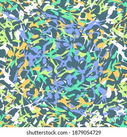 Seamless pattern with wave colorful abstract shapes