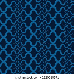 Seamless pattern with wave lines texture for wallpaper, background, clothes printing or any other purpose. Easy for color editing with color grouped 