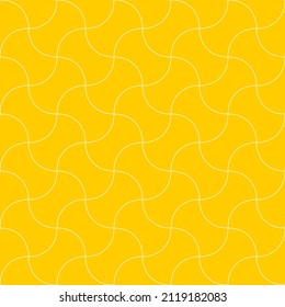 Seamless pattern of wave lines. Unusual lattice. Geometric orange background.