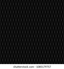 Seamless pattern with wave tiles ornament. Oriental traditional ornamentation with hexagon shapes. Window tracery wallpaper. Grid motif. Digital paper, textile print, web design. Vector art image.