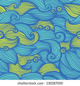 Seamless pattern with waves