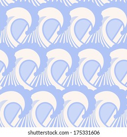 Seamless pattern with waves