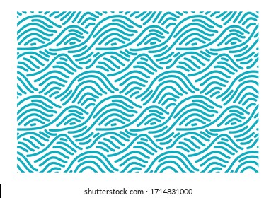 Seamless pattern with waves. Design for backdrops with sea, rivers or water texture.